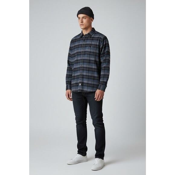 NWT O’Neill Men's Redmond Plaid Flannel LS Shirt Grunge Skate Surf Style 2XL - Picture 4 of 9